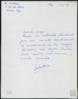 Felicitación de M. Narbona a Miguel Delibes Setién por su ingreso en la Academia.