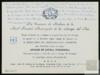 Invitación de Bernardo de Arrizabalaga a la presentación de su trabajo de ingreso en La Real Soci...