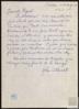 Carta de John Ulbricht a Miguel Delibes Setién, felicitándole por la consecución del Premio de la...